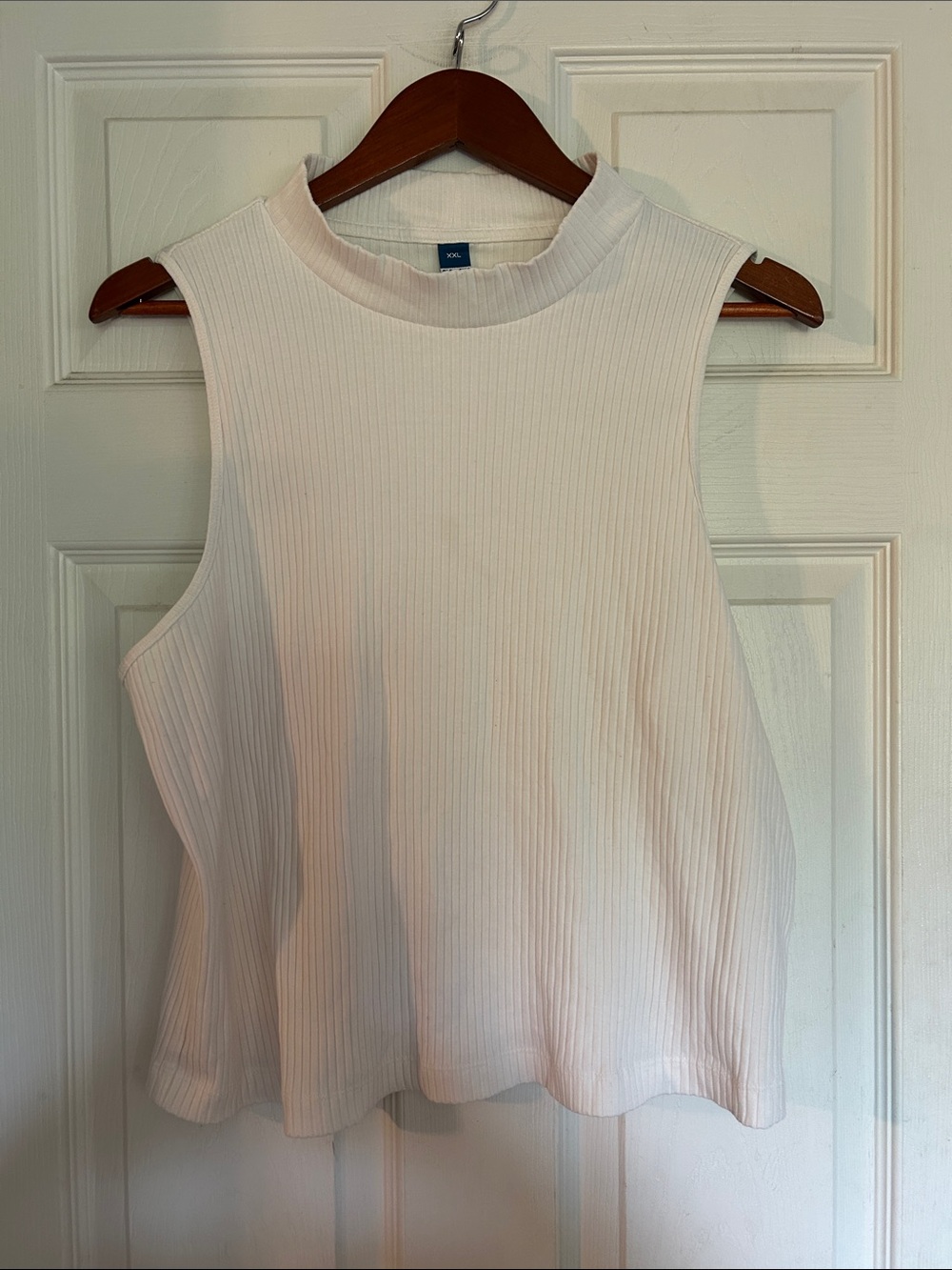 Old Navy Ribbed Mock Neck Tank Top - White